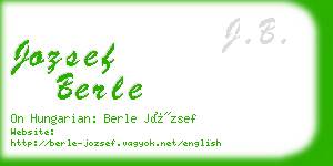 jozsef berle business card